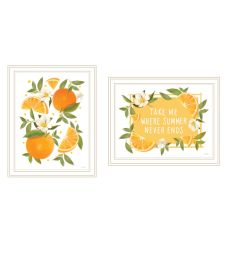 Trendy Decor 4U "Take Me Where Summer Never Ends - so I can always smell Orange Blossoms!" Framed Wall Art for Living Room