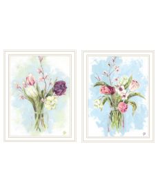 Trendy Decor 4U "Flowers from the Farm" Framed Wall Art for Living Room, Wall Art Print for Home Decor, Bedroom Wall Art by Jennifer Holden