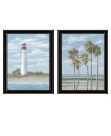 Trendy Decor 4U "Beach Days" Framed Wall Art for Living Room, Wall Art Print for Home Decor, Bedroom Wall Art by Georgia Janisse