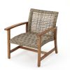HAMPTON WOOD + WICKER CLUB CHAIR