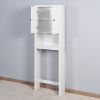 Bathroom Wooden Storage Cabinet Over-The-Toilet Space Saver with a Adjustable Shelf 23.62x7.72x67.32 inch