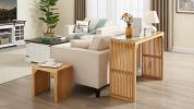 Pine Dining Bench and Table, Indoor Wood Bench for Entryway,Living Room,Kitchen and Bedroom Table and Bench Set (Nature, Bench & Table) Small