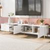 Modern TV Stand with 5 Champagne legs - Durable, stylish, spacious, versatile storage TVS up to 77"